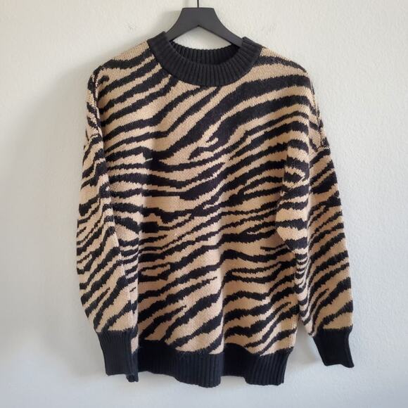 NWT Sanctuary tiger striped oversized sweater - Picture 2 of 3